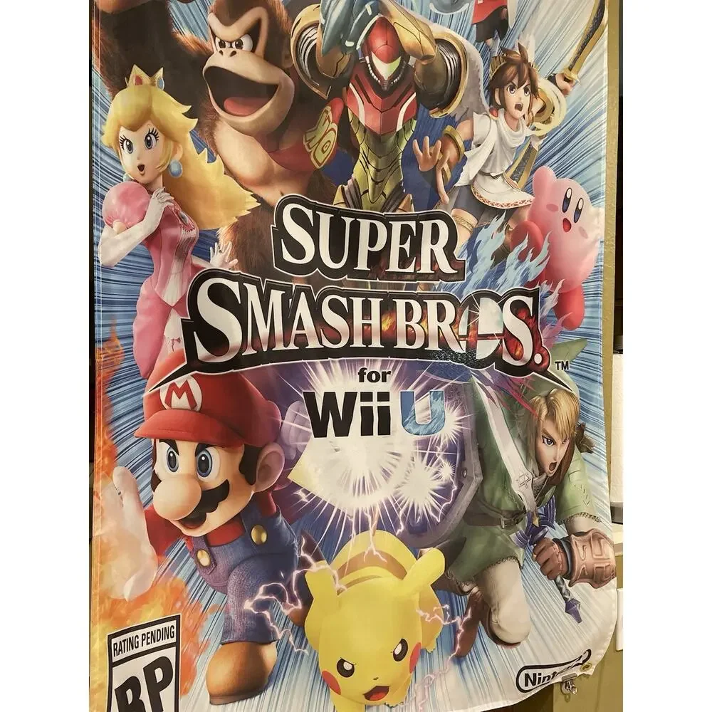 Super Smash Bros. 5ft Flag Nintendo Wii U 2014 Banner Poster